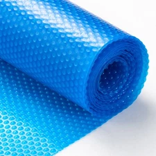 Blue 28x14ft 8mil PE Rectangle Solar Blanket Bubble Heat Shield