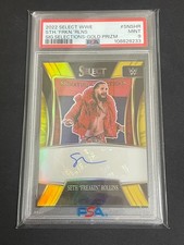 Seth “Freakin” Rollins 2022 Panini Select WWE /10 Auto Gold Prizm PSA 9 #SN-SHR