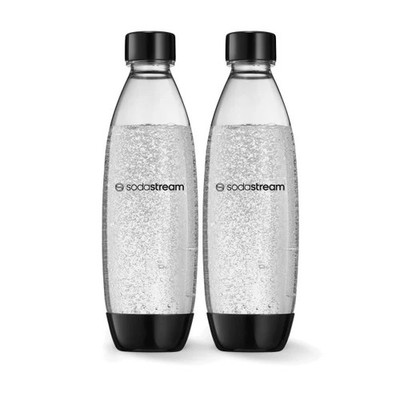 Sodastream spülmaschinengeeignete Kunststoffflasche FUSE 1L 2er-Set schwarz