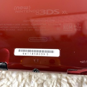 Nintendo &ldquo;New&rdquo; 3DS XL Metallic Red Handheld Console System RED-001 Tested