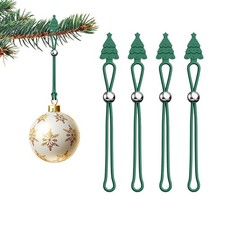 24 Pcs Ornament Hooks for Hanging Christmas Decorations, Adjustable Non-Slip ...