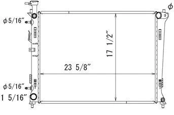 Radiador para 10-13 Kia Forte 2.0/2.4L L4 linha única KI3010138 25310-1M100 - Imagem 4 de 4