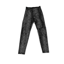 Lysse Womens Animal Print High Rise Pull On Leggings Gray Black Size Small