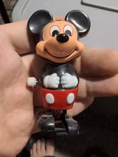 Disney Mickey Mouse Vintage Wind-Up Toy Figure TOMY 1977 Tested Working