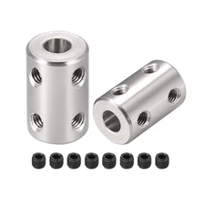 6mm Rigid Shaft Coupler Stainless Steel High Torque for 3D Printers Robots CNC