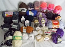 Lot of 36 Mostly Vintage Yarn Skeins All Types See Descriptions
