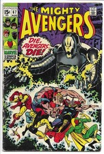 AVENGERS #67 VG 4.0 BARRY SMITH ART! SILVER AGE MARVEL! AWESOME ULTRON COVER!