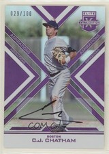 2016 Panini Elite Extra Edition Aspirations Purple /100 CJ Chatham #51 Auto 0a17