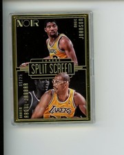 2017/18 Panini Noir Split Screen #372 Magic Johnson Kareem Abdul-Jabbar #d 9/25