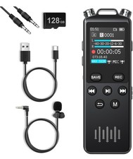 160GB Digital Voice Recorder with Playback, 1536Kbps HD Stereo Audio Recorder...