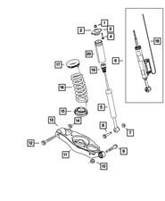 Genuine Mopar Rear Coil Spring Right Rear 5168899AC