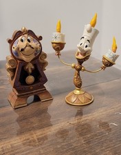 Disney Traditions Jim Shore Lumiere & Cogsworth Figurines (No Box)