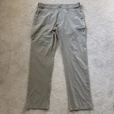 Huk Performance Fishing Pants Mens L Khaki Beige Stretch Outdoor Lightweight