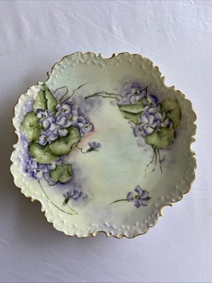 Versailles Bavaria Gold Trimmed Violet Candy Dish Vintage