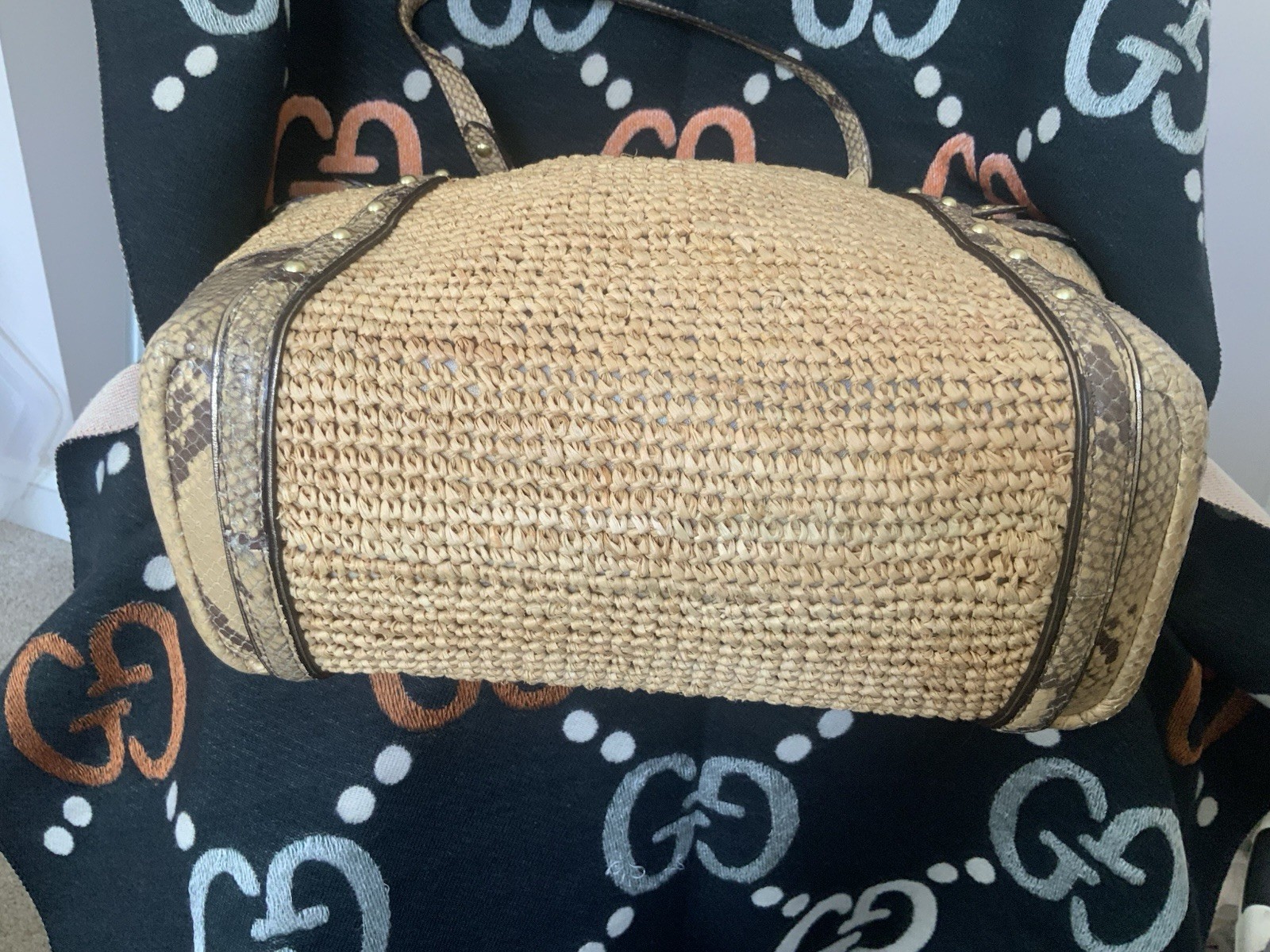 Coach Python Straw Natalie Tote - image 7