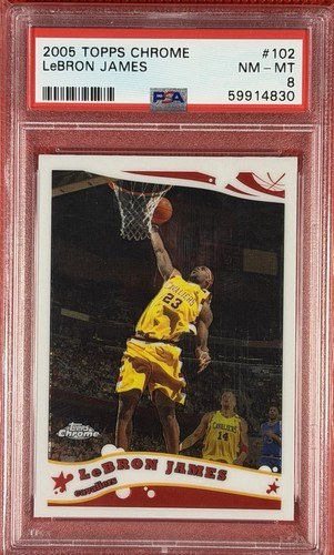 🔥2005-06 TOPPS CHROME #102 LEBRON JAMES PSA 8 Sixers📈