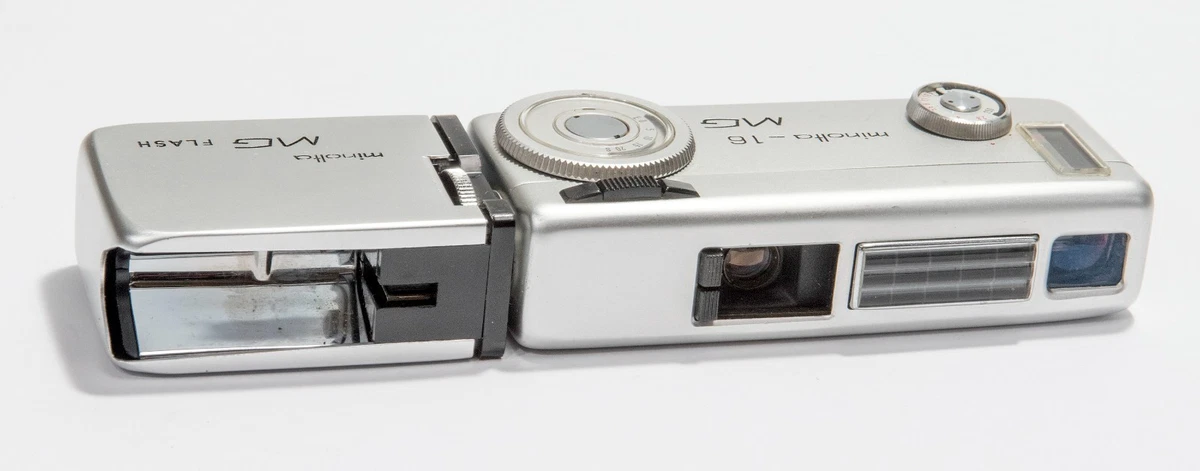 ミノルタ16   アンティーク フィルムカメラ Vintage Minolta 16 MG Subminiature Camera Japan 16mm Silver | eBay