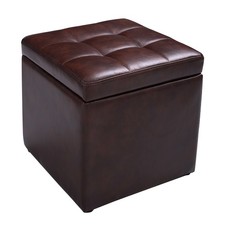 Cube Storage Ottoman with Hinged Top