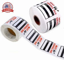 Oil Change Service Reminder Stickers - 300 Pcs 2x2 Black, Next Service Due Roll,