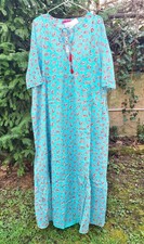 Marina Rinaldi, Sommer Maxi Kleid, Gr 44, XL, Baumwolle, türkis gemustert, NEU