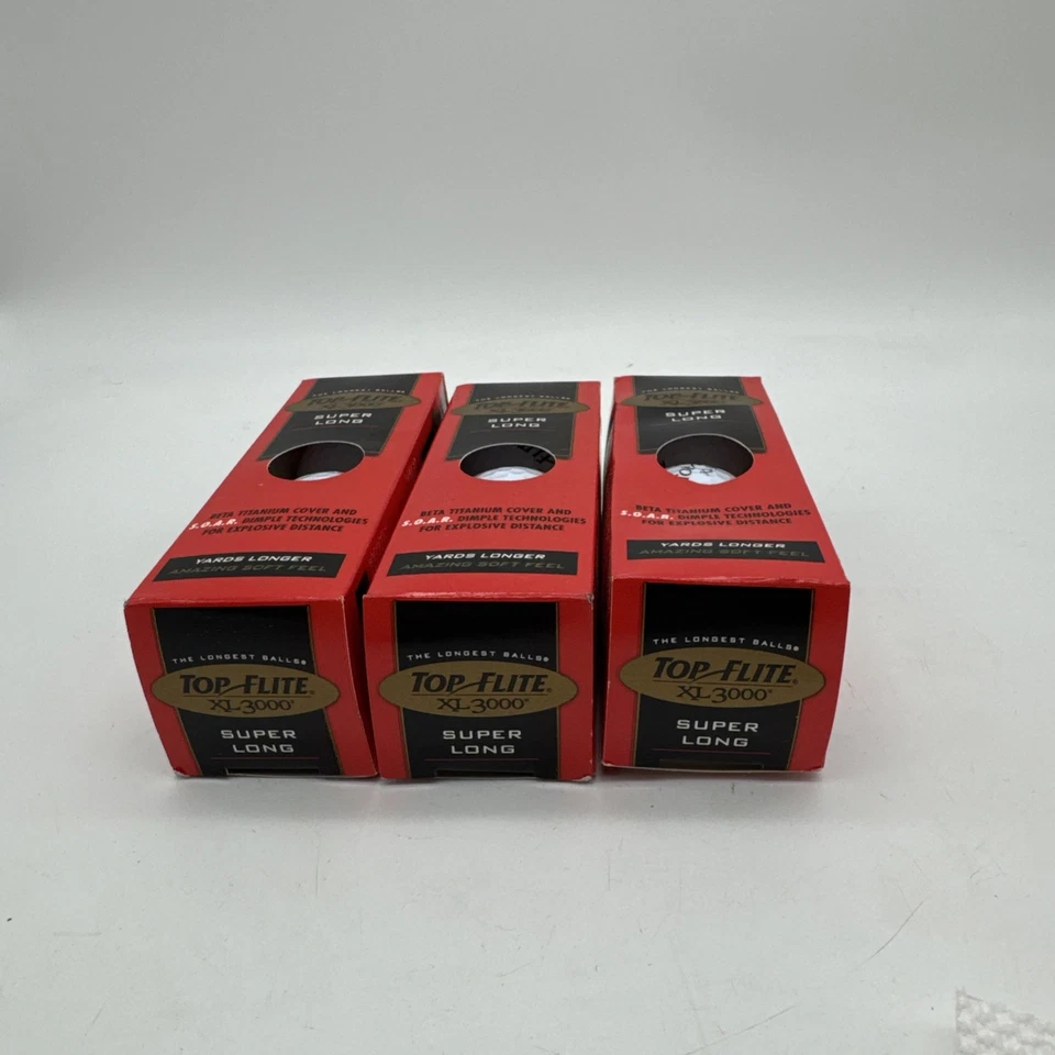 Супердлинные белые мячи для гольфа Top Flite XL 3000 мягкое ощущение ямочки Tech 3 упаковки новые - Изображение 4 из 4