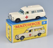 Matchbox Lesney 1-75 Series MB3c Mercedes-Benz Binz Ambulance *NMIB*