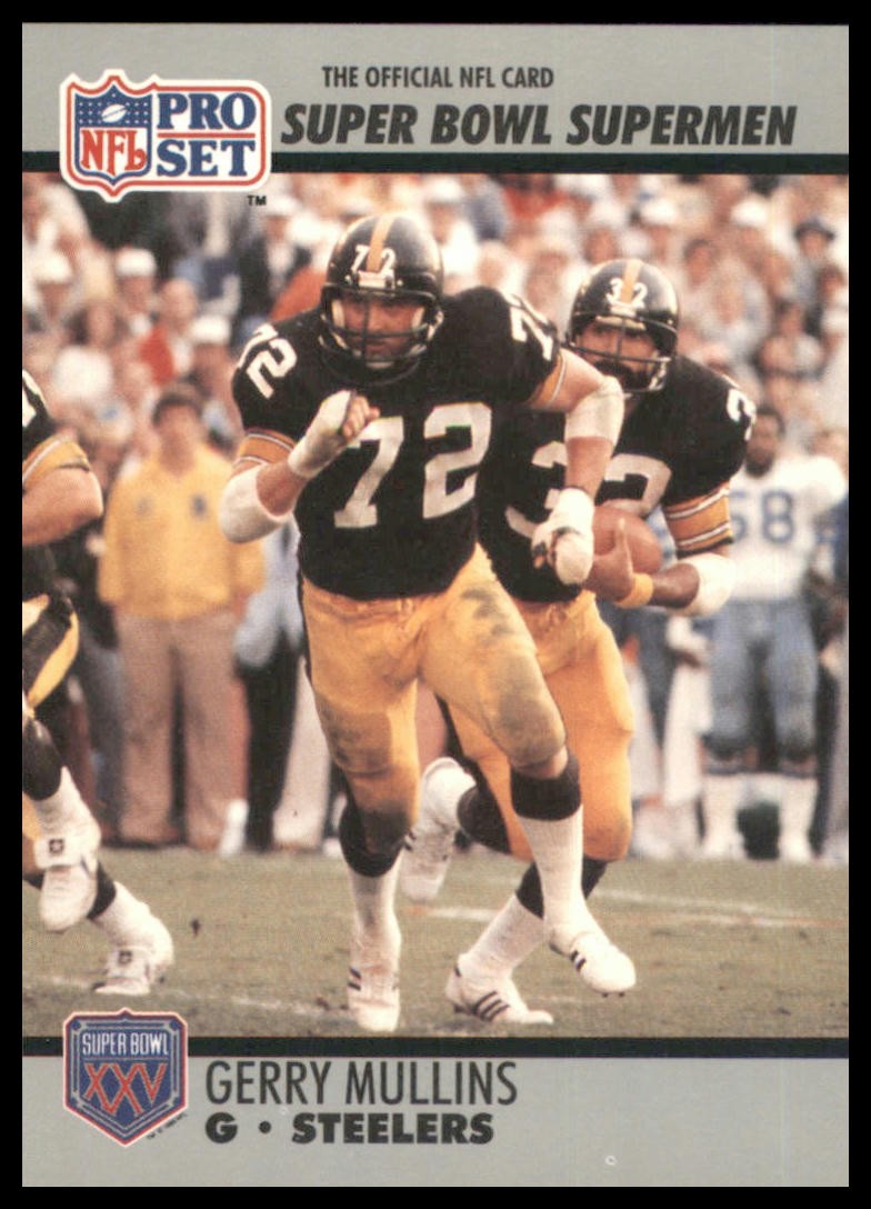 1990-91 Pro Set Super Bowl XXV Silver Anniversary #67 Gerry Mullins Steelers EX