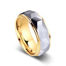 Fashion Men's Ring Men Band Diamond-shaped Fashion Gold Ring For Gift