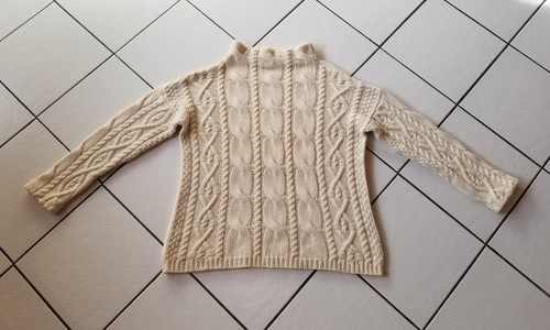 Maria di Ripabianca sehr dicker 100% Kaschmir Pullover Grobstrick Zopfmuster - Bild 5 von 11