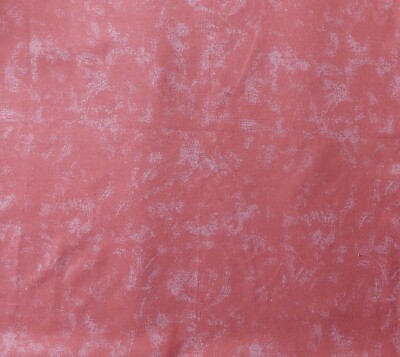 Coral 'Cloudy' Tonal Cotton Quilting Sewing Fabric - 1 Yard