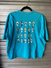 Vintage 1980's Ray-Ban Bausch  Lomb Blue Graphic T-Shirt Men's XL Cropped USA