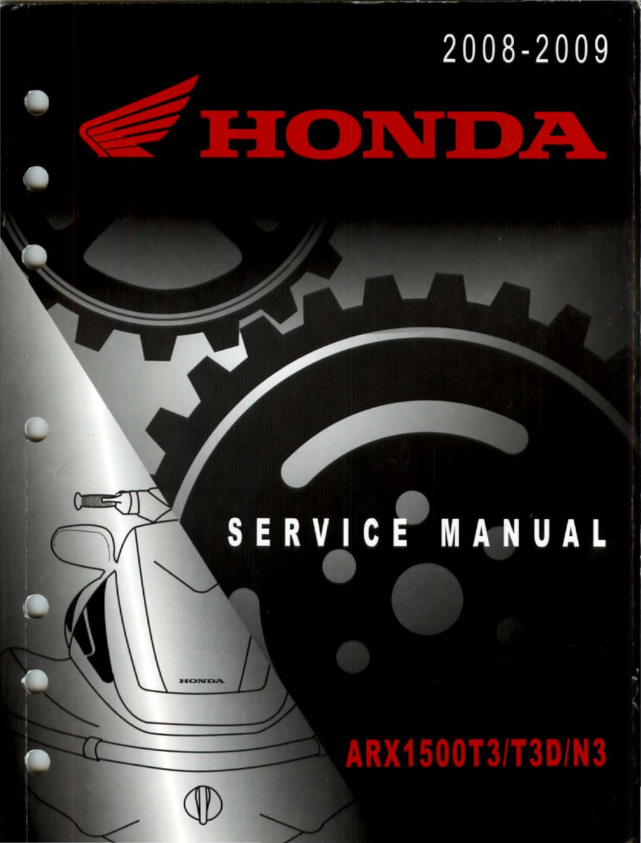 2008 2009 Honda Aquatrax F15 F15x Owners and Service manual PDF