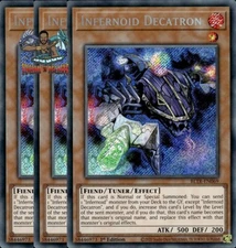 Yugioh! 3x Infernoid Decatron BLTR-EN069 Secret Rare 1st Ed NM
