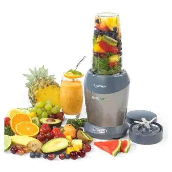 Salter Nutri Pro 1000W MultiPurpose Nutrient Extractor Blender Juicer 1L Silver.