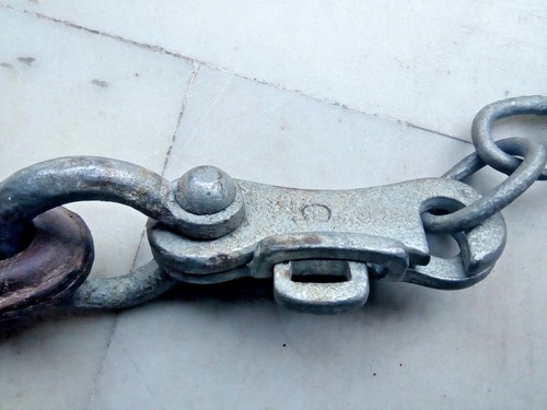 OLD VINTAGE LEATHER & METAL HORSE HARNESS HAMES YOKE ILAU 809 MADE A 1962 SIGN - Picture 8 of 12