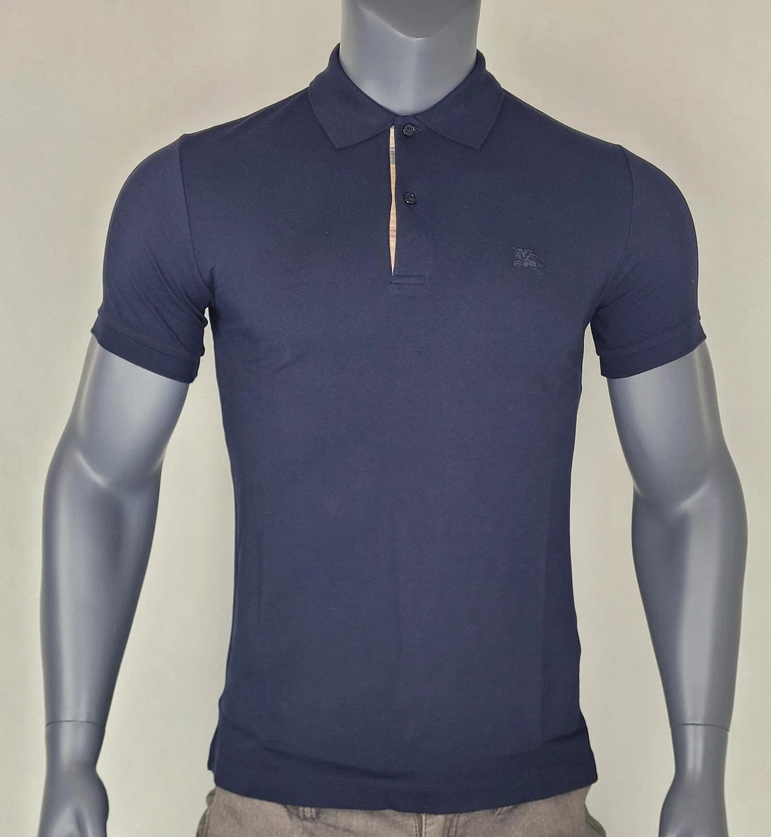 Burberry polo sales navy blue