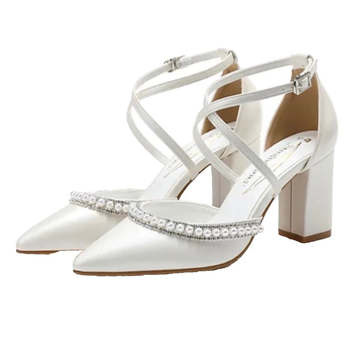 Leather Pumps, Classics White Bridal Shoes