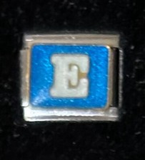 Letter E Wholesale Italian Charm Enamel Link 9MM K45-2