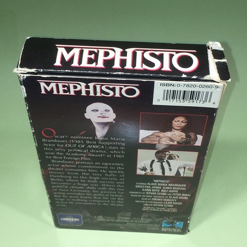 MEPHISTO VHS TAPE MOVIE FILM VCR VINTAGE HUNGARY ACADEMY AWARD VINTAGE ORIGINAL - Imagen 7 de 8