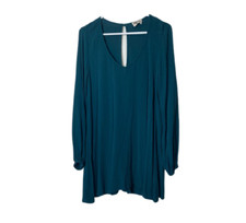 Show me your mumu donna michelle tunic dark teal balloon sleeve M green blue