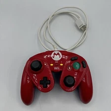 Nintendo Wii Mario Wired Fight Pad Controller Red 085-006 Tested