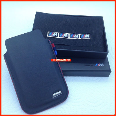  BMW M IPHONE APPLE 4 4S TASCHE HÜLLE CASE SCHWARZ LEDER SCHUTZHÜLLE CARBON BOX