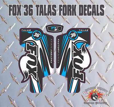 Fox 36 Gabel Talas Aufkleber Decals Grafik Mountainbike Down Hill MTB blau