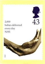 Health, Cradle, Stamp Designed By Vince Frost, Royal Mail Postcard