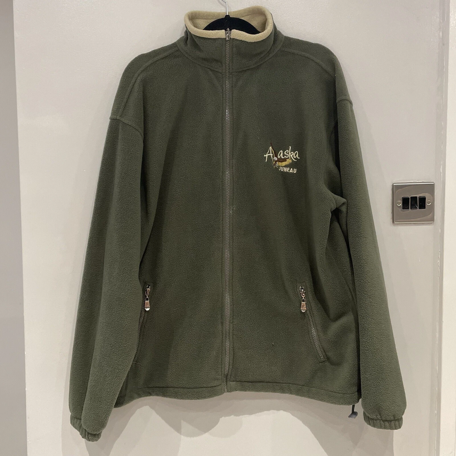 Juneau Alaska Jacket Adult L? Green Fleece Dimco Apparel Outdoors Relaxed Zip Up