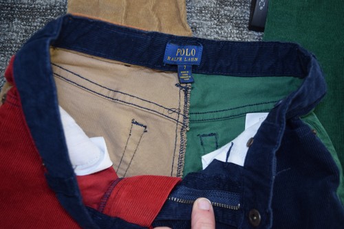 Polo RALPH LAUREN 5 Pocket Color Block Corduroy Jeans Pants BOYS GIRLS 7 23x23 - Picture 11 of 17