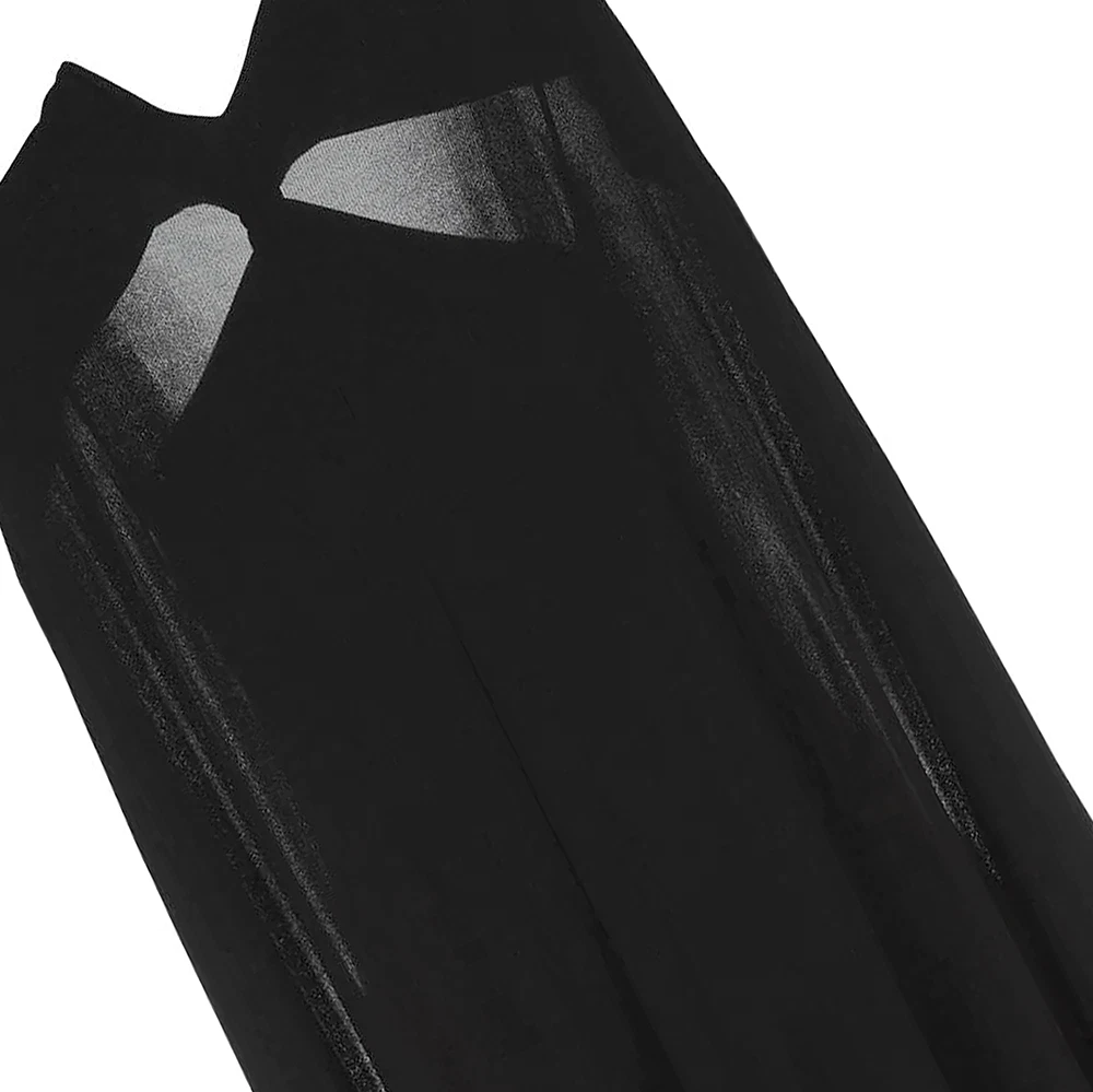 Abito elegante DSQUARED2 nero con mantello scollo a cravatta taglia 42 prezzo di listino £867 00