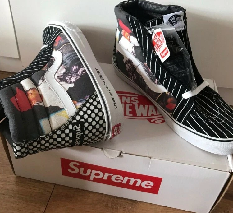 SS14 Supreme x Vans Comme Des Garçon CDG Sk8 Hi réédition US 10 UK 9 EU 43 Vintage