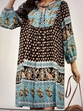 Boho Floral Print Dress- Bluetime