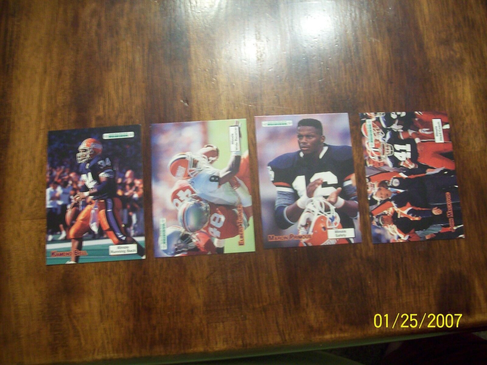  1992 Gridiron Illinois Fighting Illini Football 4-Card